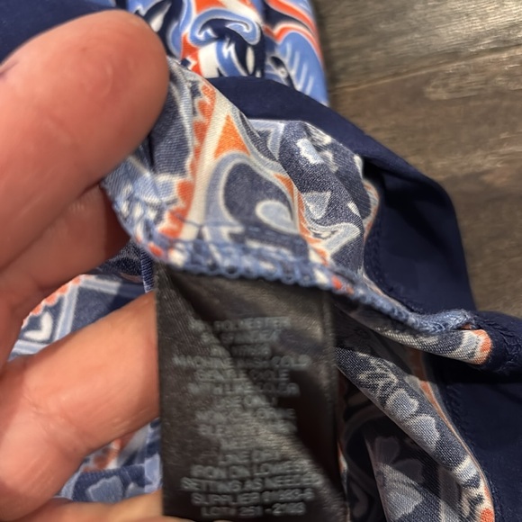 Liz Claiborne Short Cap Sleeve,pattern,round neck,soft light,stretch - Picture 10 of 10